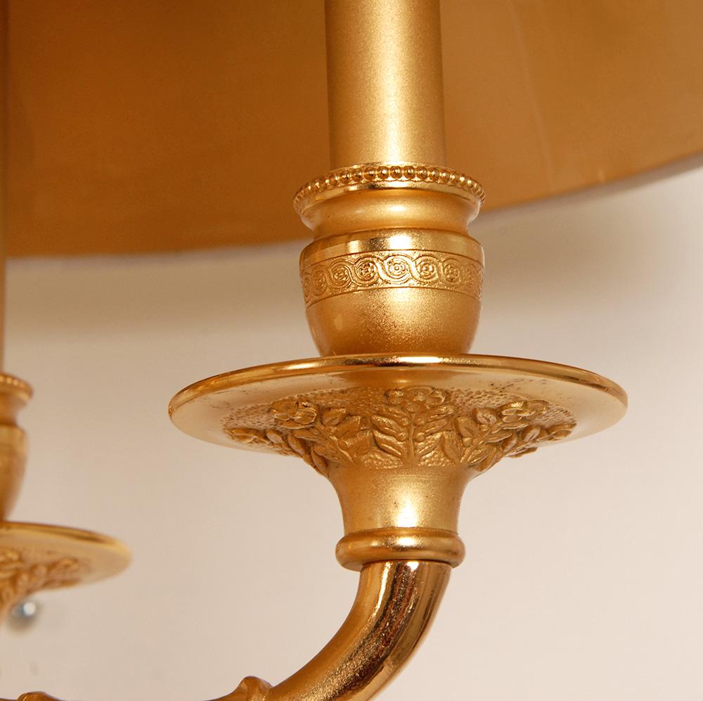 Empire Table Lamps Egyptian revival Bois Dore Bouilotte lamps Napoleonic pair (Messing) im Angebot