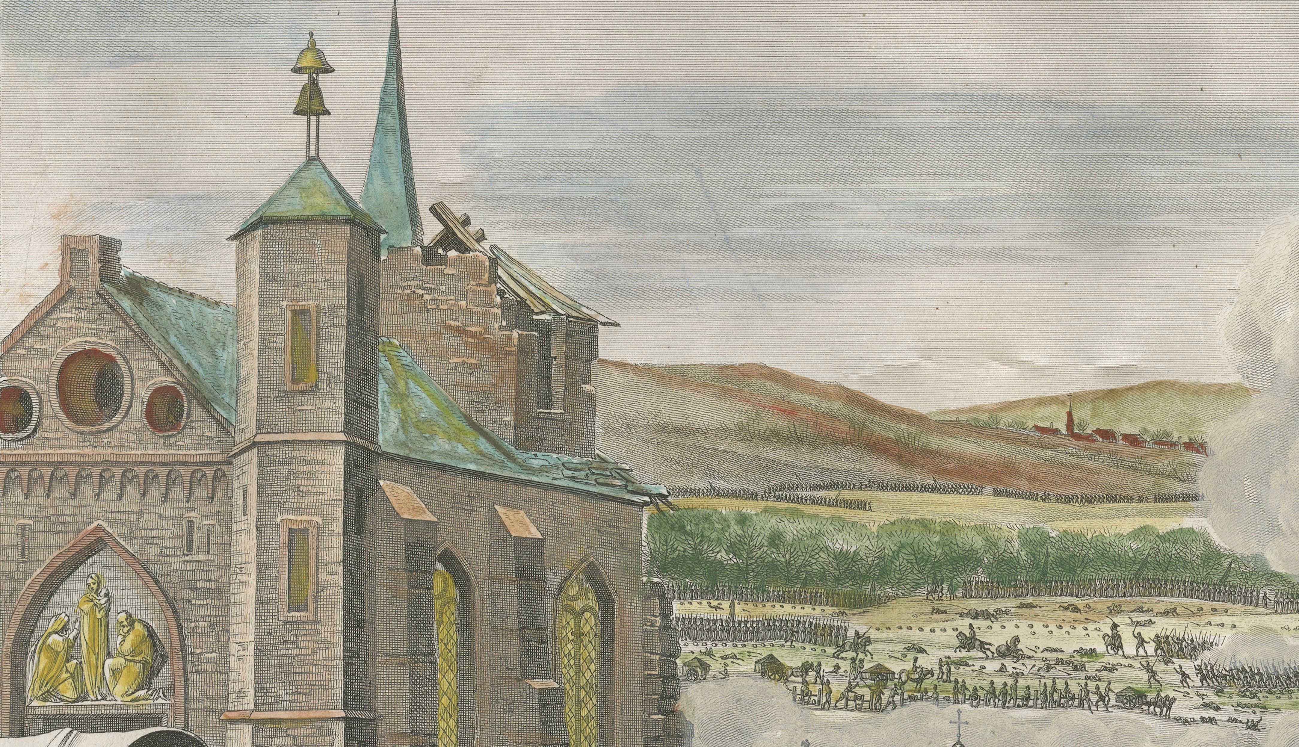 Napoleonic Wars, Battle of Eylau 1807 – Hand-Colored Engraving