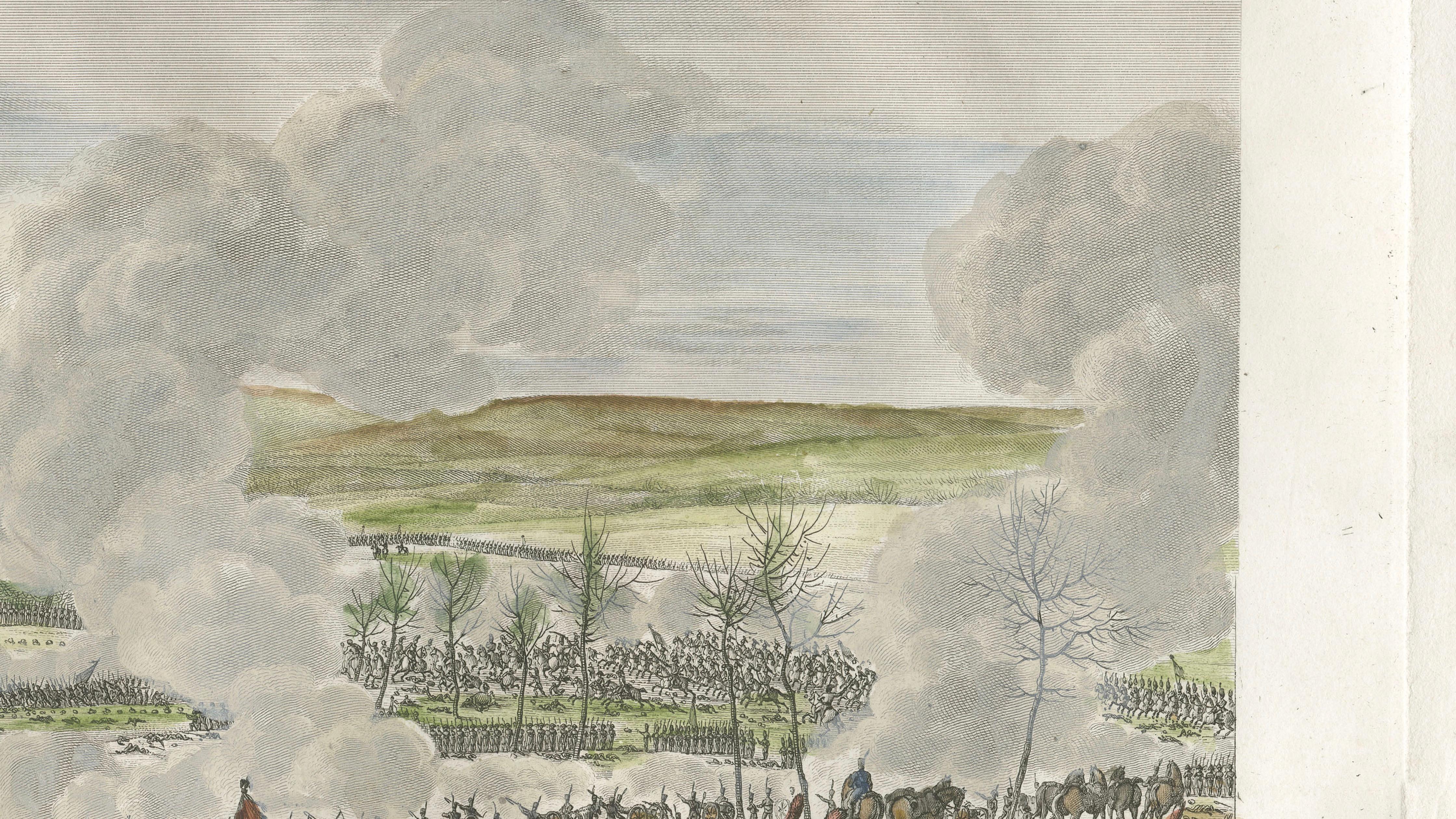Napoleonic Wars, Battle of Eylau 1807 – Hand-Colored Engraving
