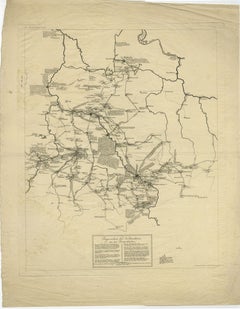 Napoleonic Wars: Germany Allied Military Campaign Map by Ausfeld, 1814