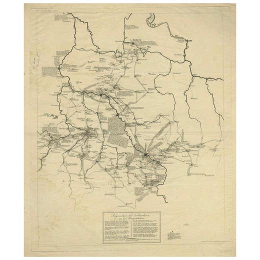 Napoleonic Wars: Germany Allied Military Campaign Map by Ausfeld, 1814
