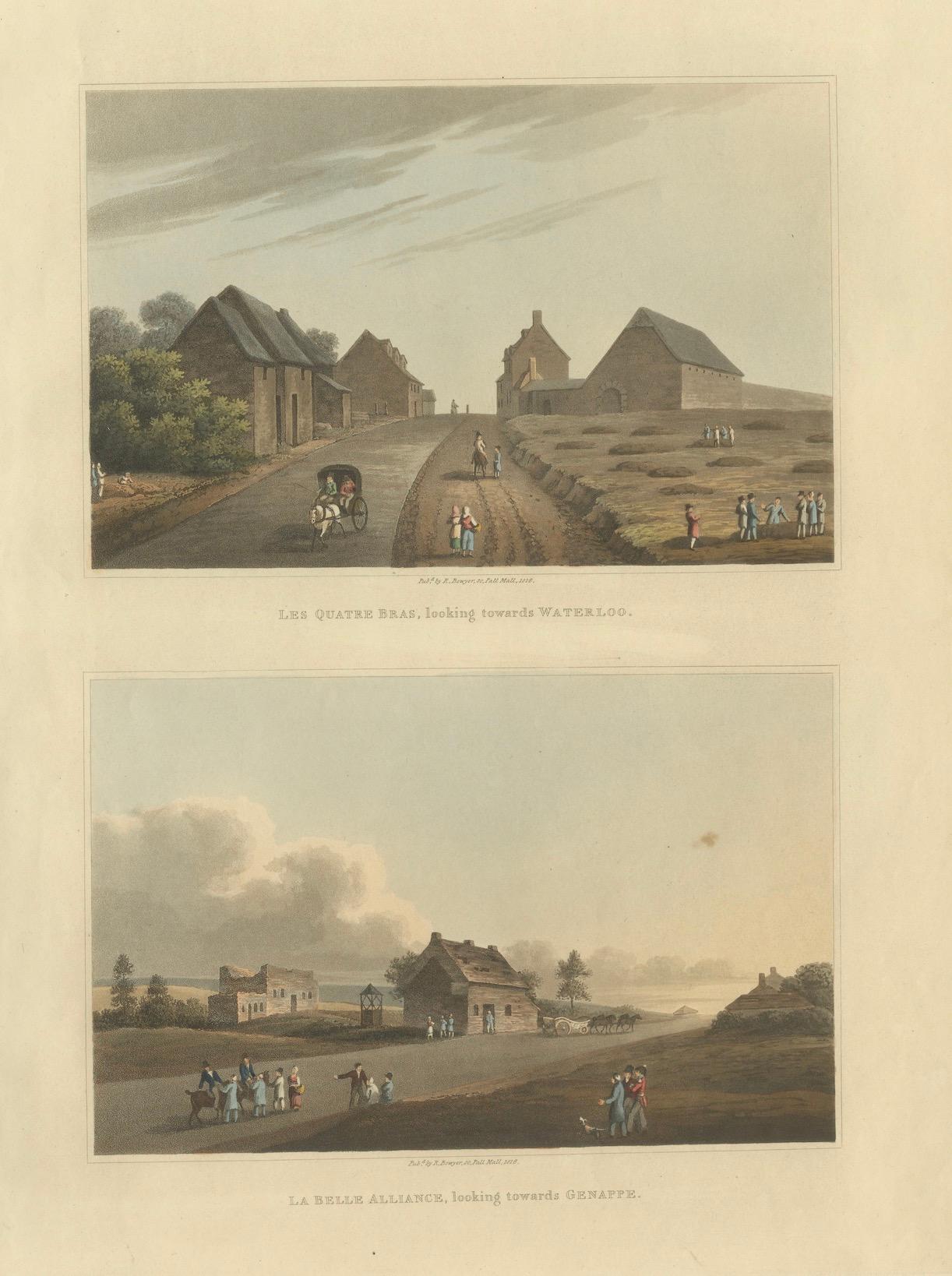 Paper Napoleon’s Battlefields: Views of Les Quatre Bras and La Belle Alliance, 1815 For Sale