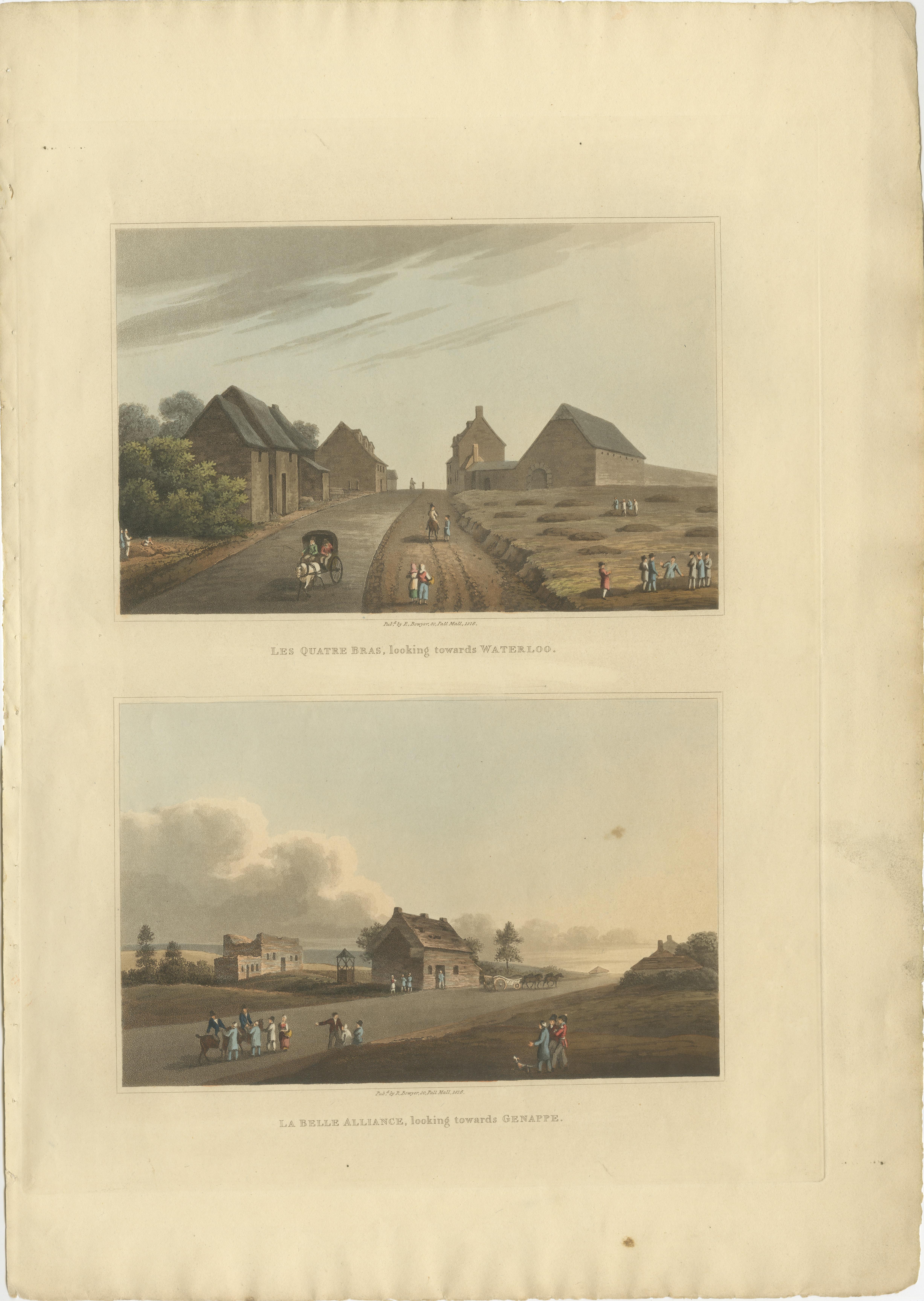 Napoleon’s Battlefields: Views of Les Quatre Bras and La Belle Alliance, 1815 For Sale 1