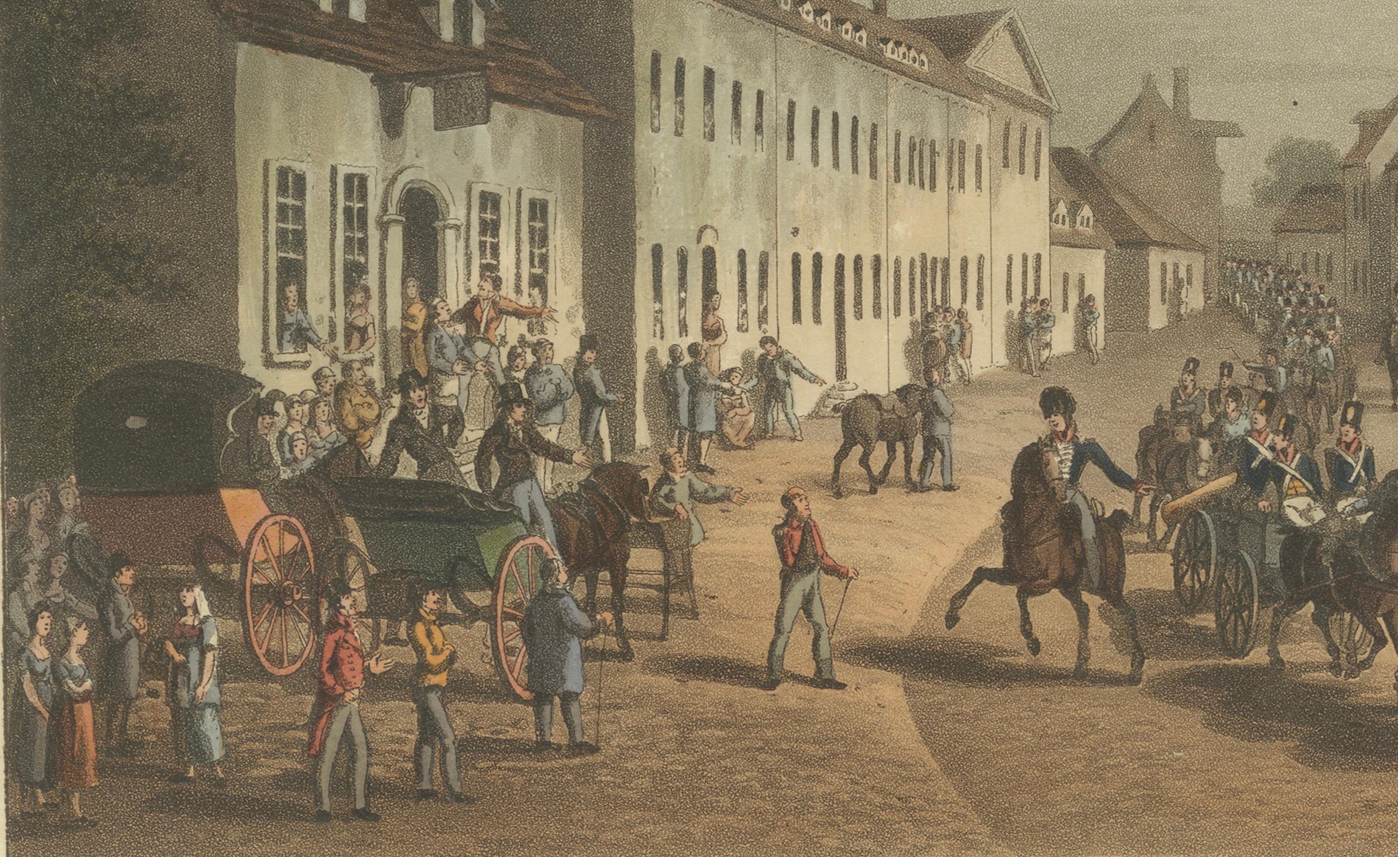 Napoleons Niederlage in Waterloo: Gefangene französische Kanonen beschlagnahmt am 24. Juli 1815 entfernt (Graviert) im Angebot