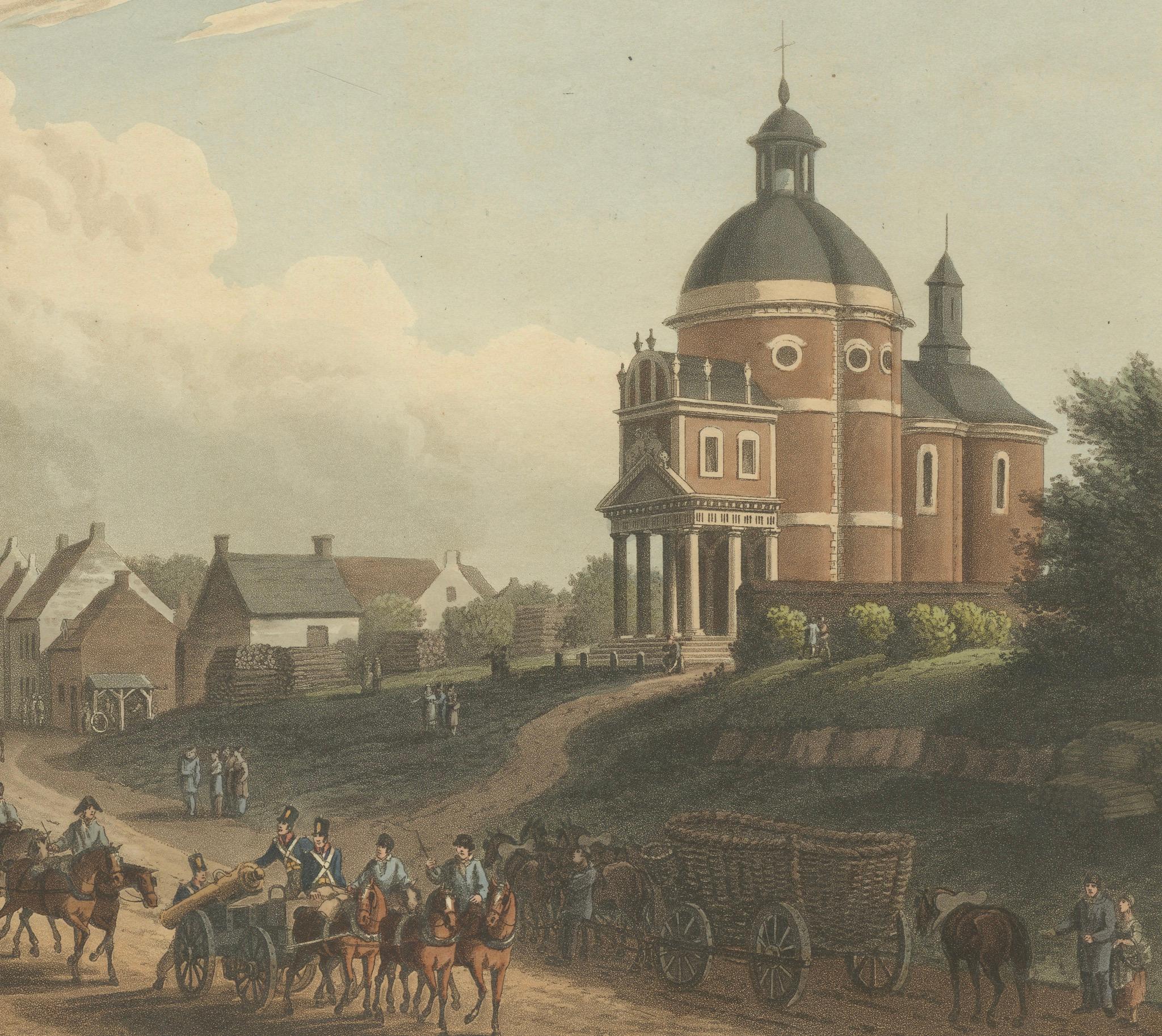 Napoleons Niederlage in Waterloo: Gefangene französische Kanonen beschlagnahmt am 24. Juli 1815 entfernt im Zustand „Gut“ im Angebot in Langweer, NL