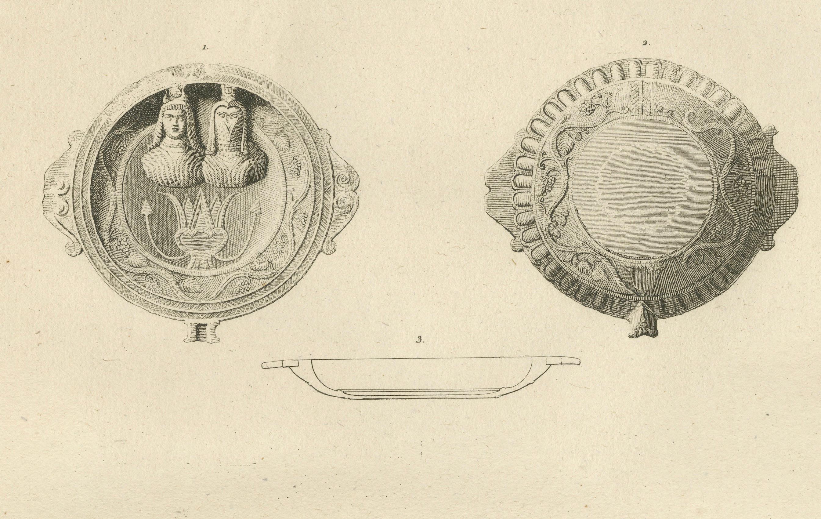 Napoleon’s Egypt: Ancient Artefacts and Sculptural Fragments, 2 Engravings, 1802