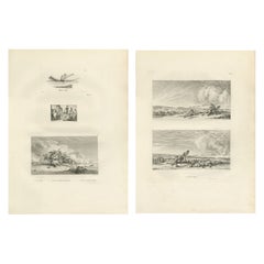 Napoleons ägyptische Campaigner Schlachtszenen - Denon Voyage Egypt Stiche 1802