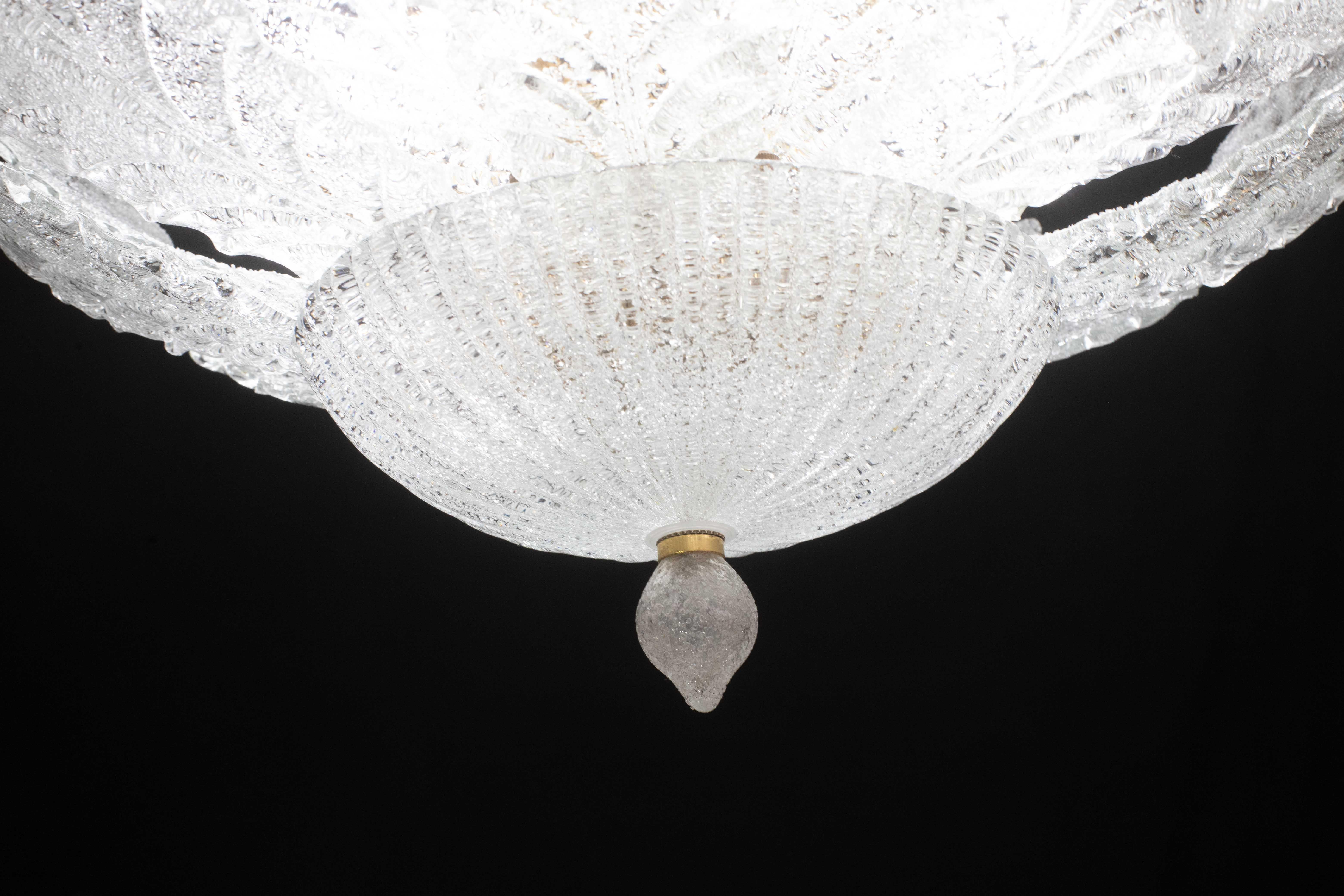 Napoli, plafonnier ou affleurant en verre de Murano, Italie, années 1970 en vente 5