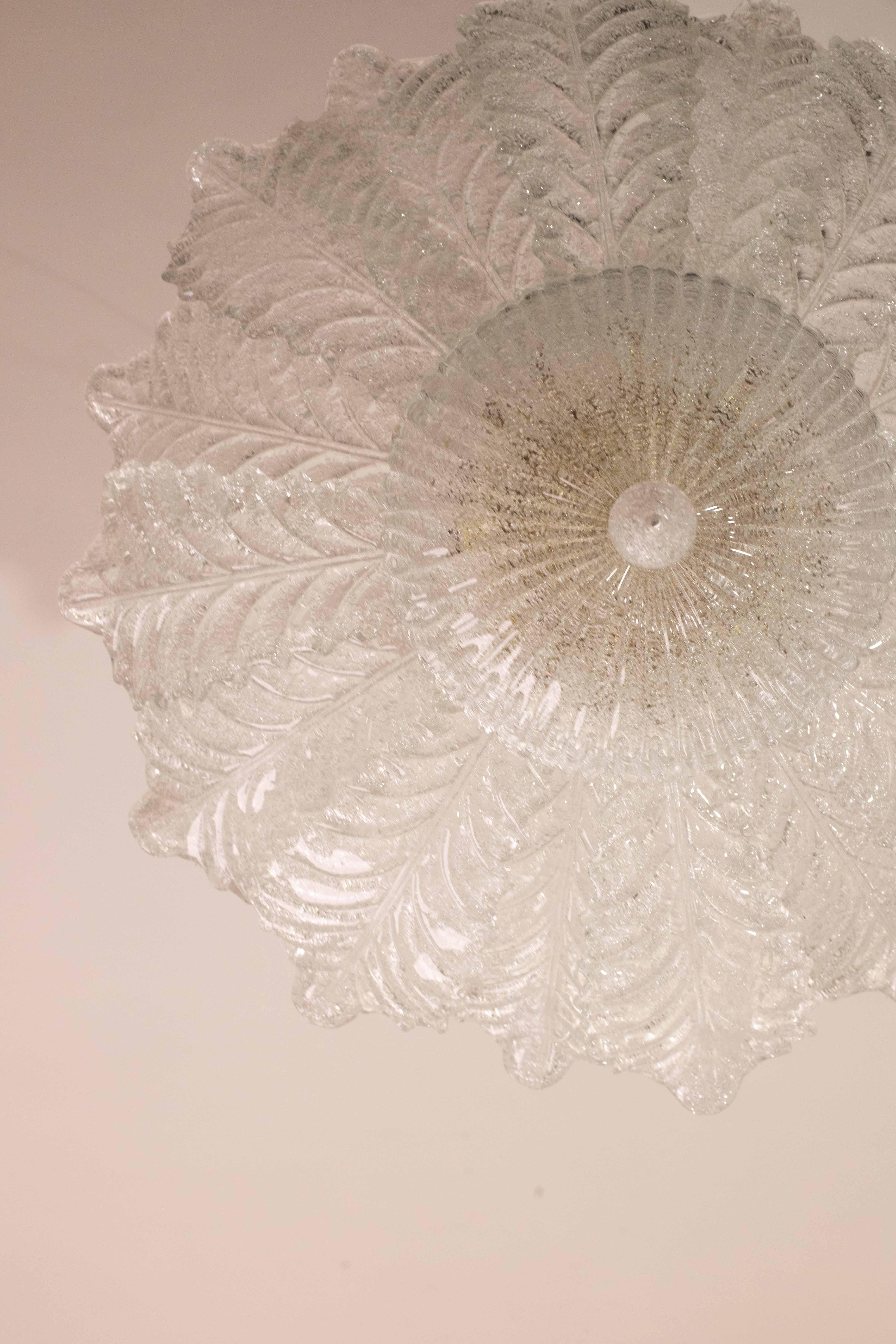 Napoli, plafonnier ou affleurant en verre de Murano, Italie, années 1970 en vente 7