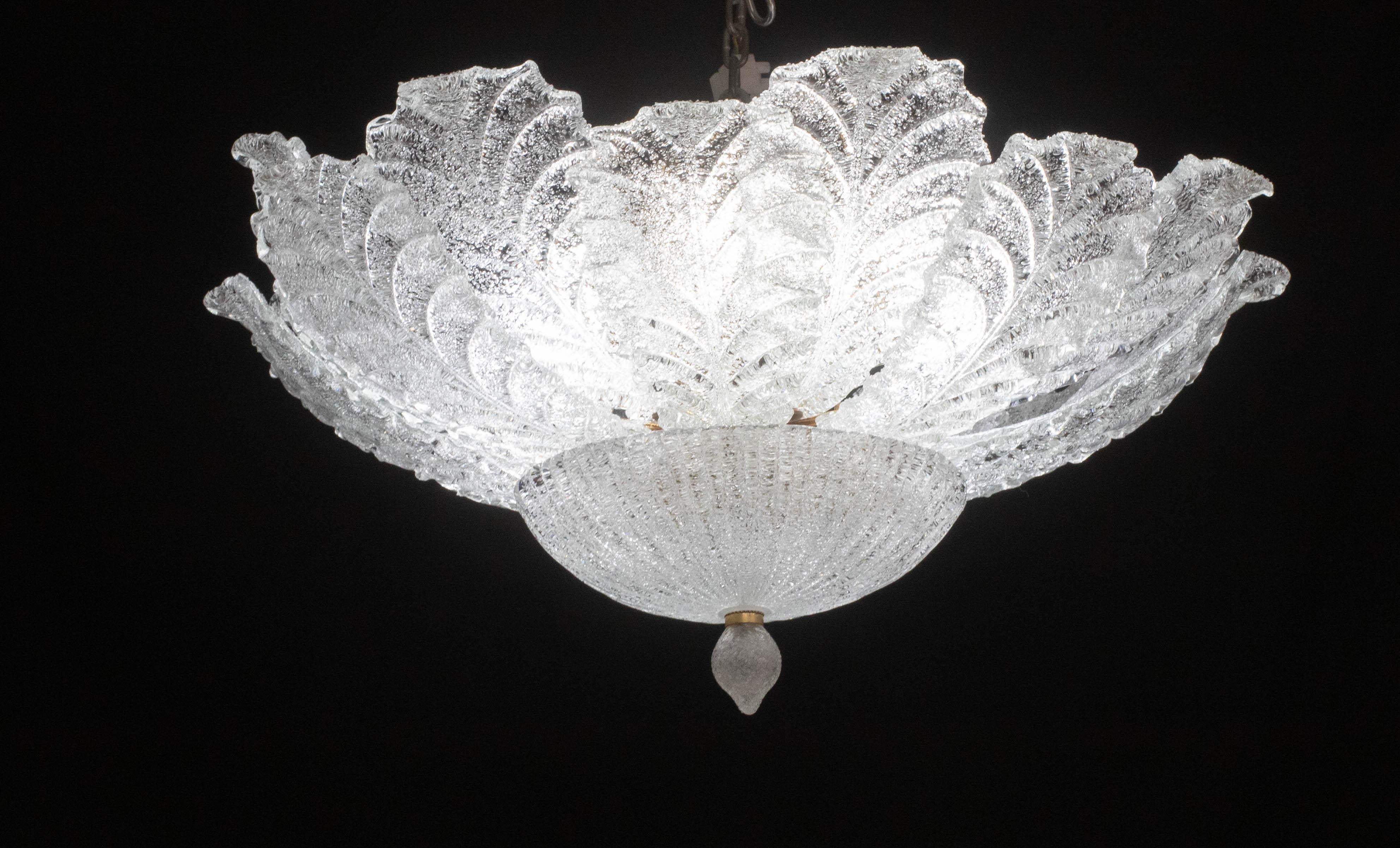 Napoli, plafonnier ou affleurant en verre de Murano, Italie, années 1970 Bon état - En vente à Roma, IT