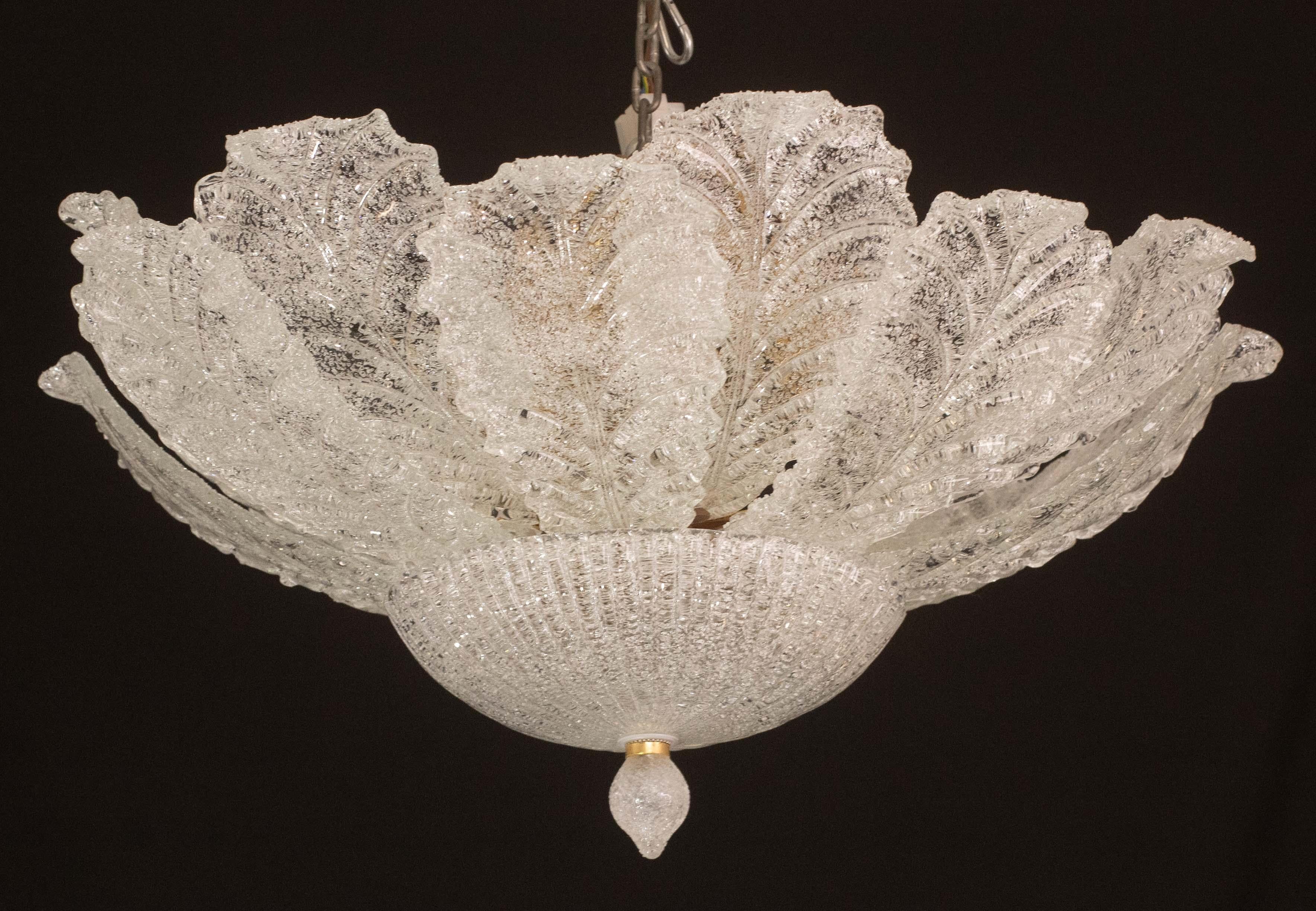 Fin du 20e siècle Napoli, plafonnier ou affleurant en verre de Murano, Italie, années 1970 en vente