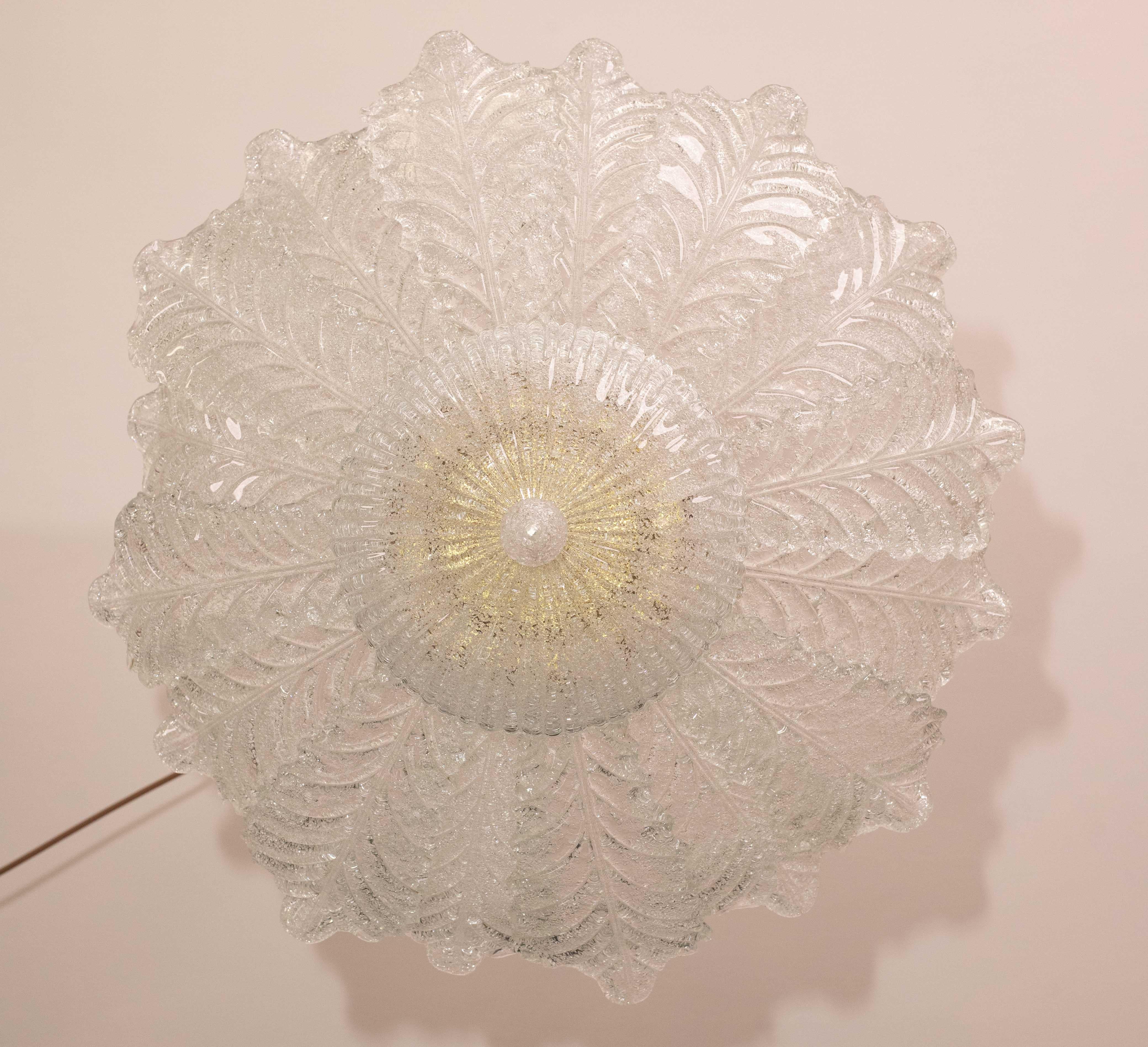 Napoli, plafonnier ou affleurant en verre de Murano, Italie, années 1970 en vente 3