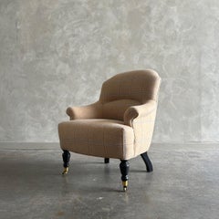 Napoli Reproduction Club Chair in Natural Cotton Canvas