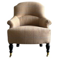 Napoli Reproduction Club Chair in Natural Cotton Canvas
