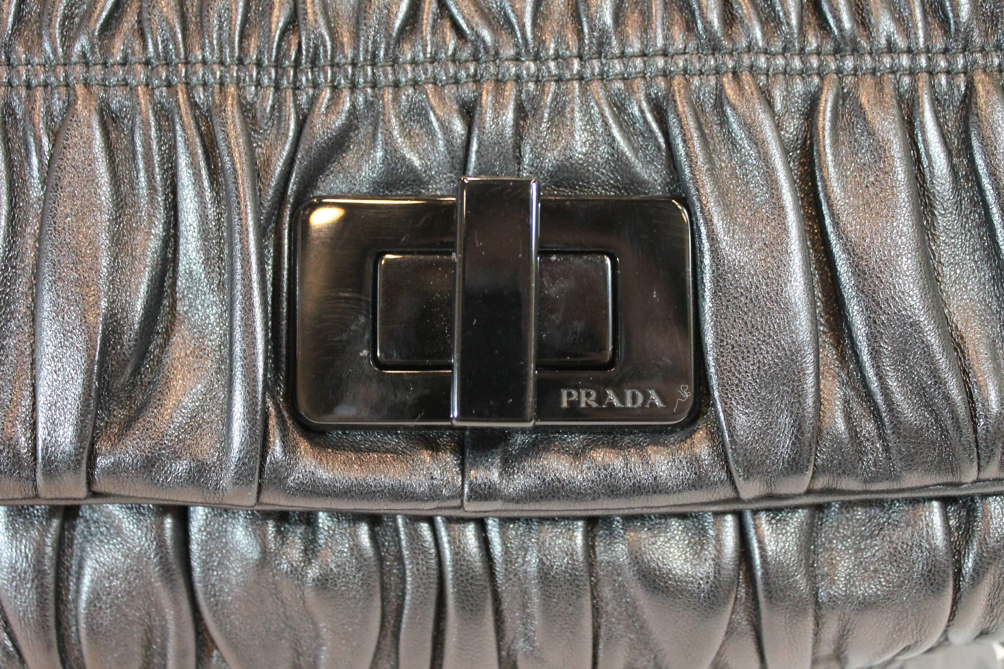 Black Prada Nappa Gaufre Clutch