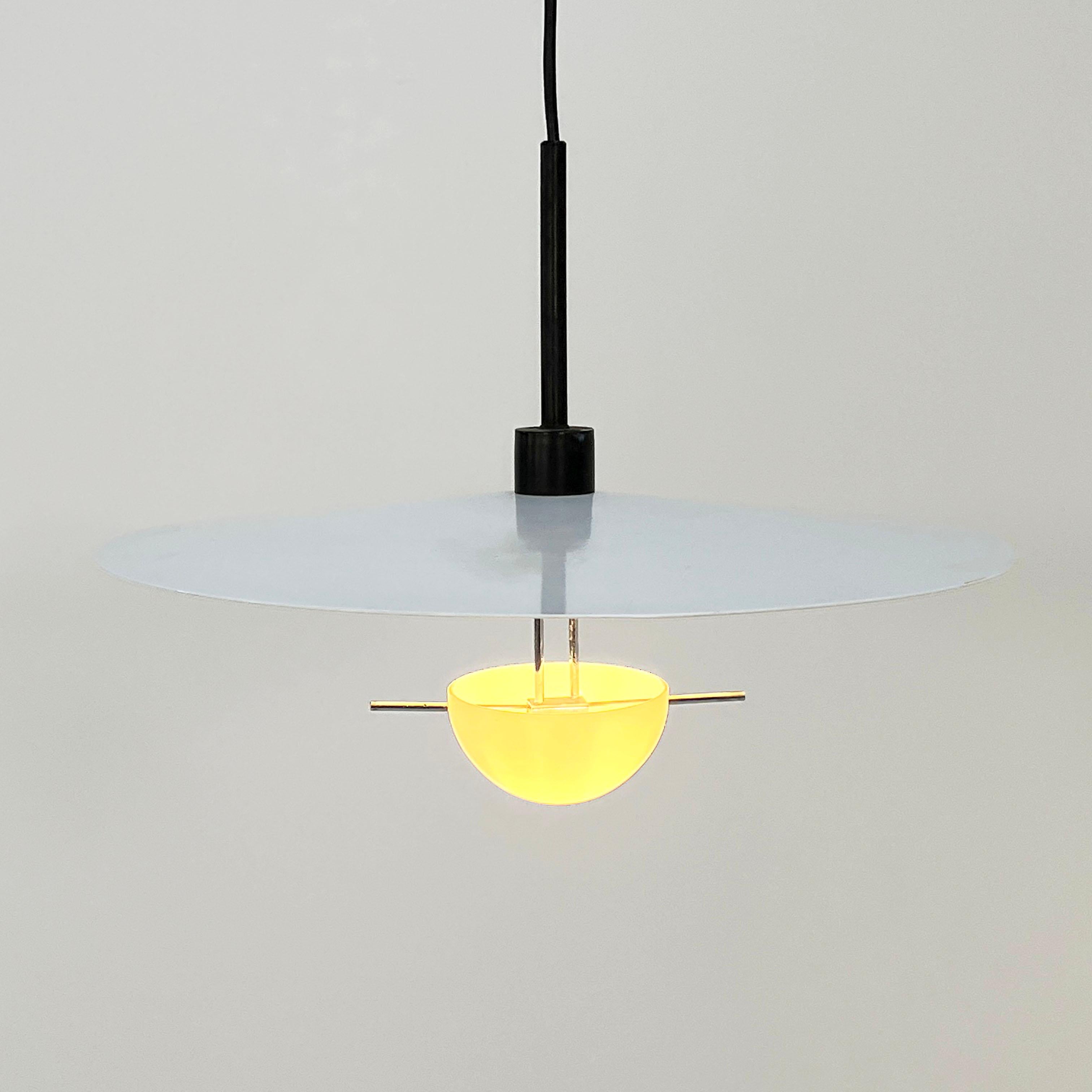 Metal Nara 462 Hanging Lamp by Vico Magistretti for Oluce, 1980s