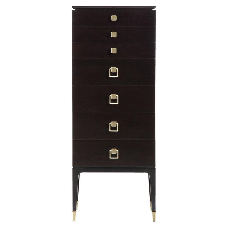 Nara Tobacco Tall Chest of Drawers For Sale at 1stDibs