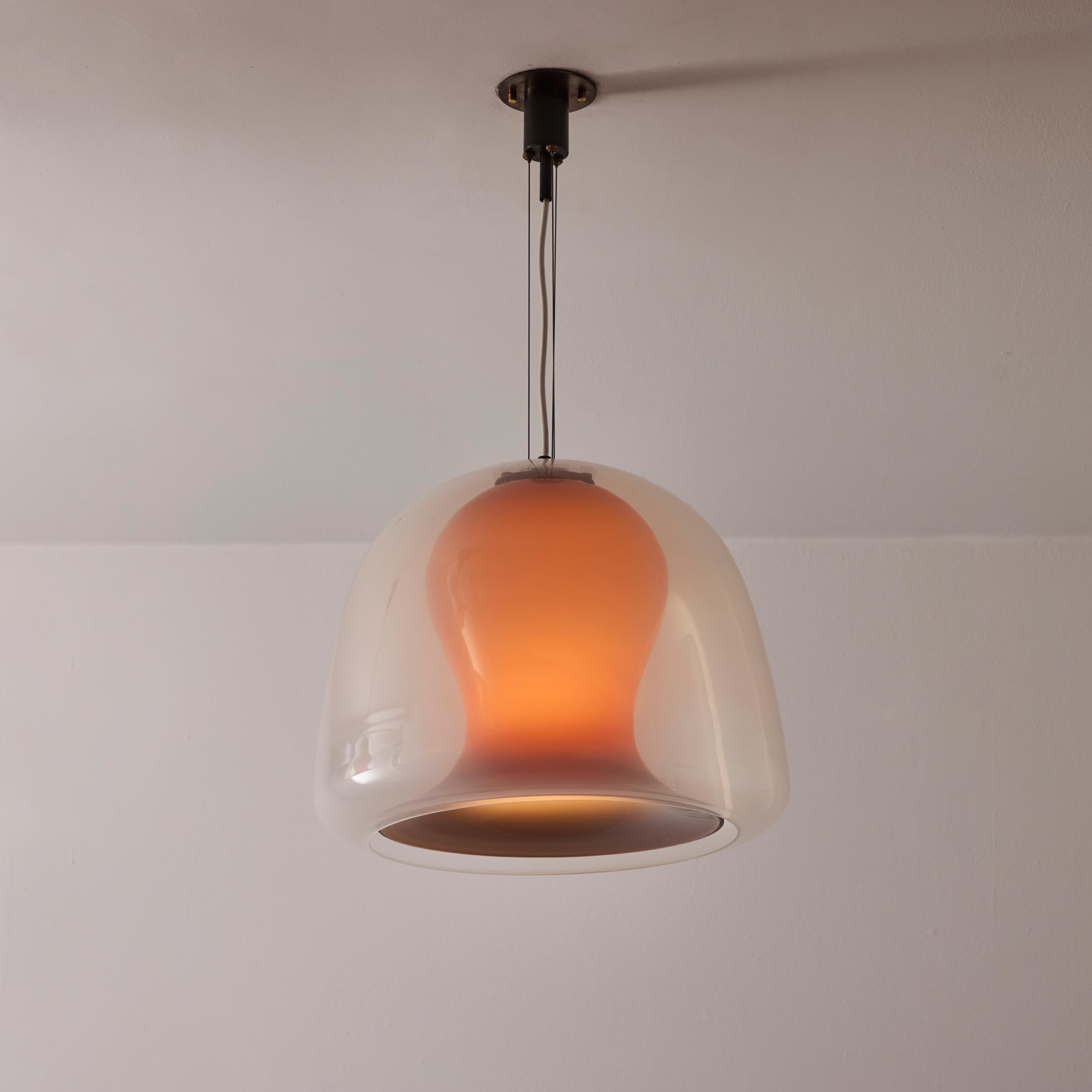 Patinated 'Naranza' Suspension Lights by Vistosi For Sale