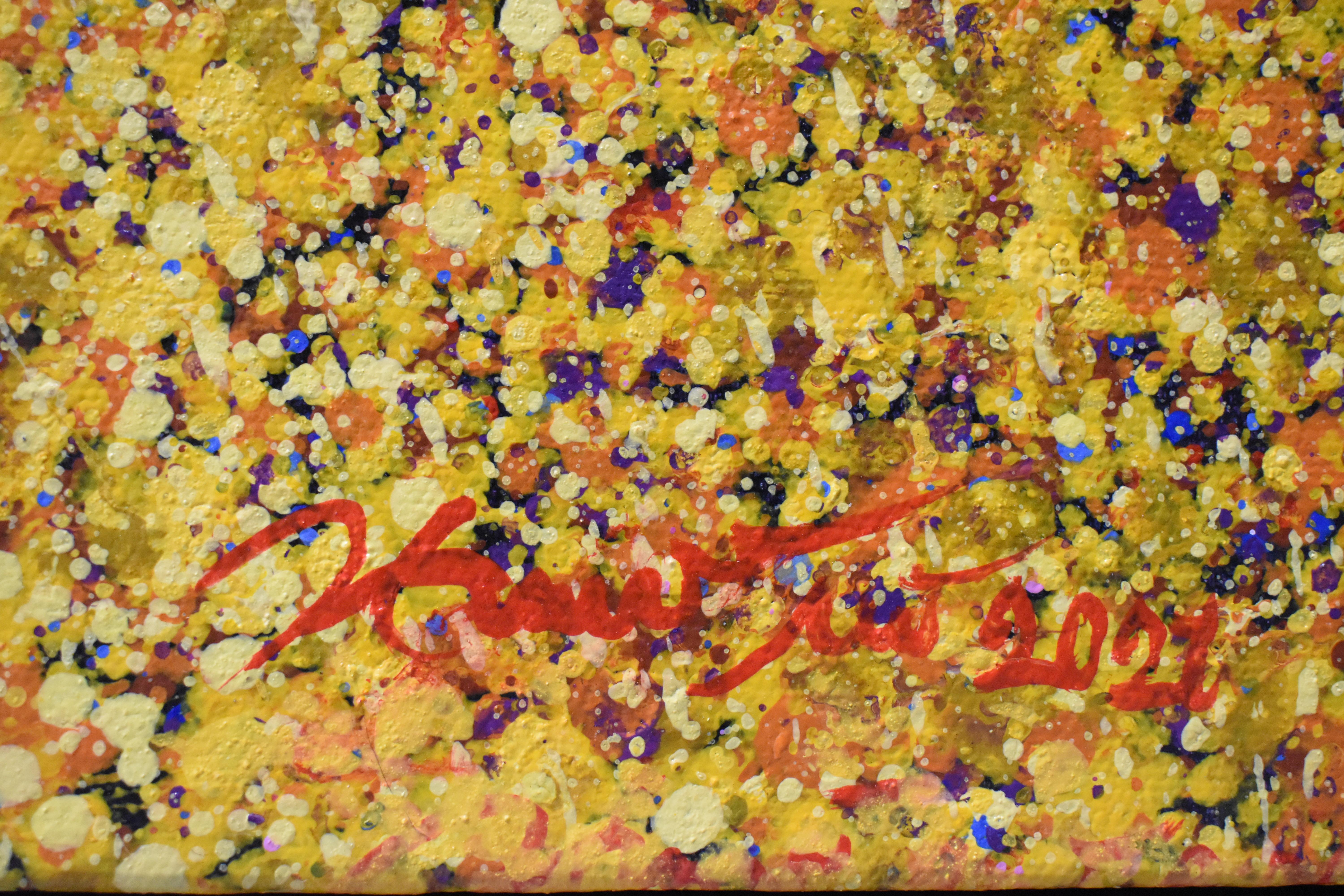 Forest Covers Gold Leafs Modern Impressionism and Pointilism by Narate Kathong 2