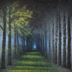  Forest walk to calm the soul - Pointillism tLandscape by the Thailand artist