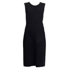 NARCISCO RODRIGUEZ black wool Sleeveless Sheath Dress 42 M