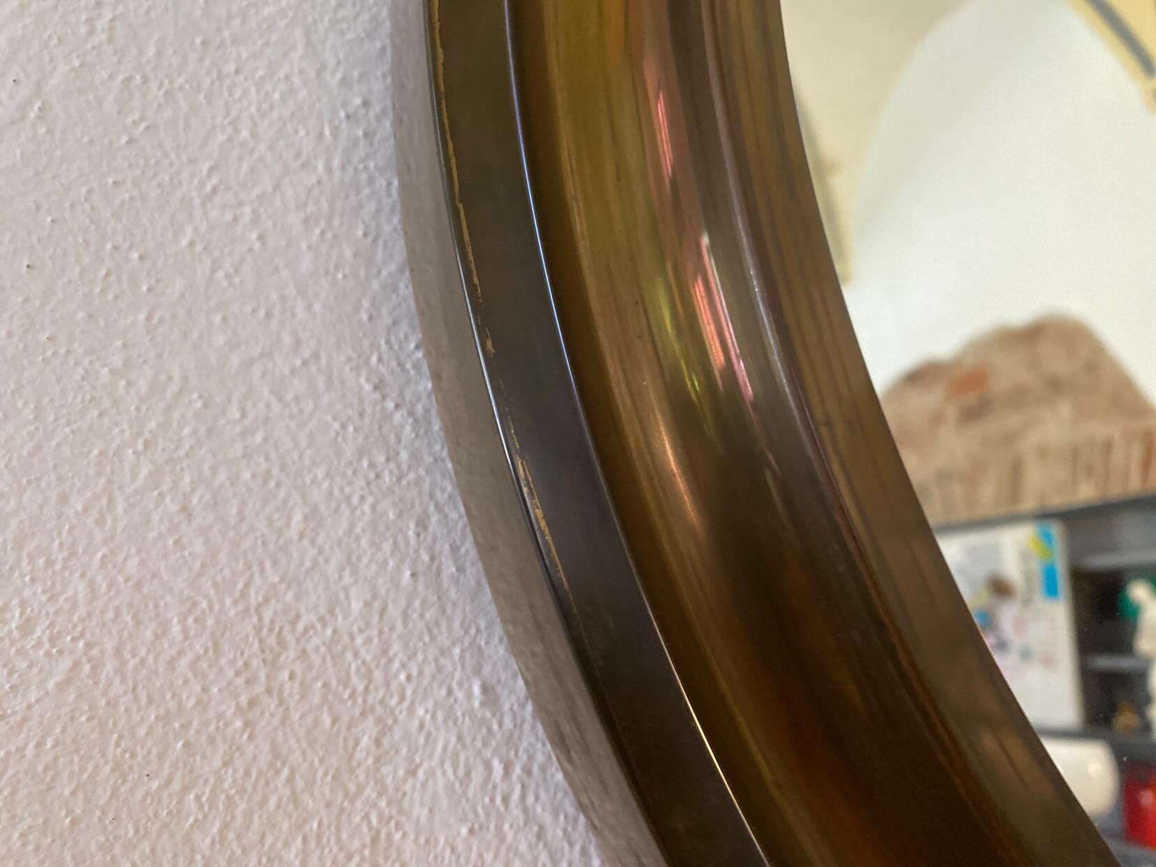 Mid-Century Modern 'Narciso'  Brss wall mirror by Sergio Mazza for Artemide from the 1960s en vente