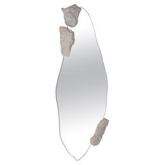 Narciso Dos Wall Mirror in Grey Quarry Stone & Glass Mirror by Andres Monnier