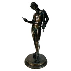 Narciso italian pompeian reproduction bronze circa 1900.