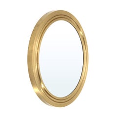 “Narciso” Mirror with Brass Frame by Sergio Mazza for Artemide, 1960s