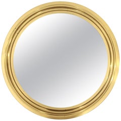 “Narciso” Mirror with Brass Frame by Sergio Mazza for Artemide, 1960s