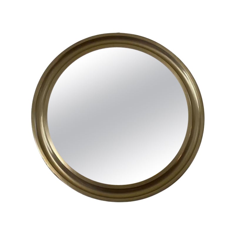 'Narciso' nickel-brass wall mirror by Sergio Mazza for Artemide from the 1960s