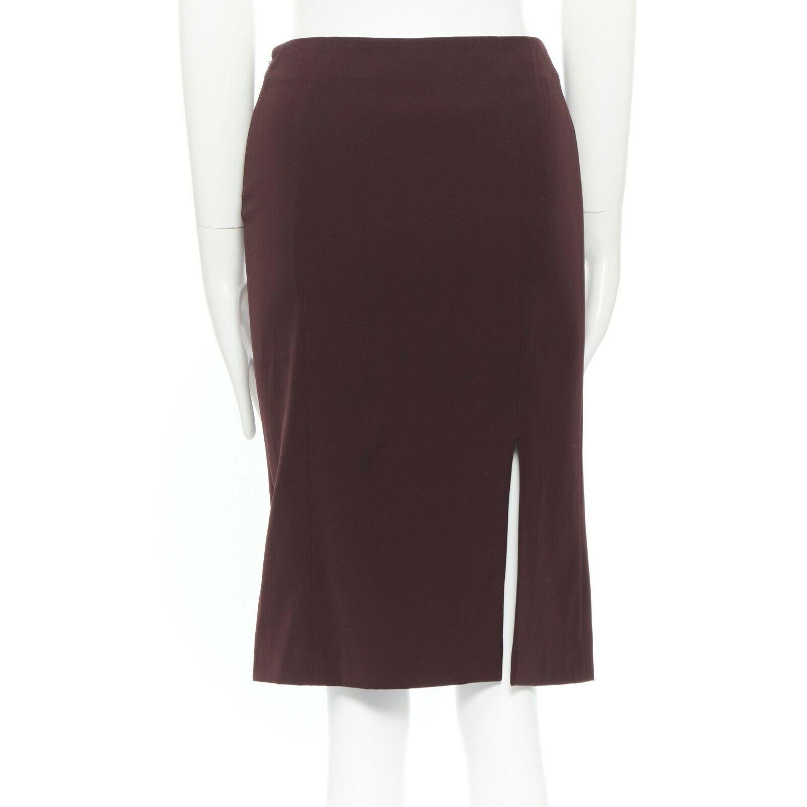 NARCISO RODRIGUEZ 100% virgin wool high waist knee length pencil skirt IT38 
Reference: LNKO/A01182 
Brand: Narciso Rodriguez 
Designer: Narciso Rodriguez 
Material: Virgin Wool 
Color: Brown 
Pattern: Solid 
Closure: Zip 
Extra Detail: Pencil