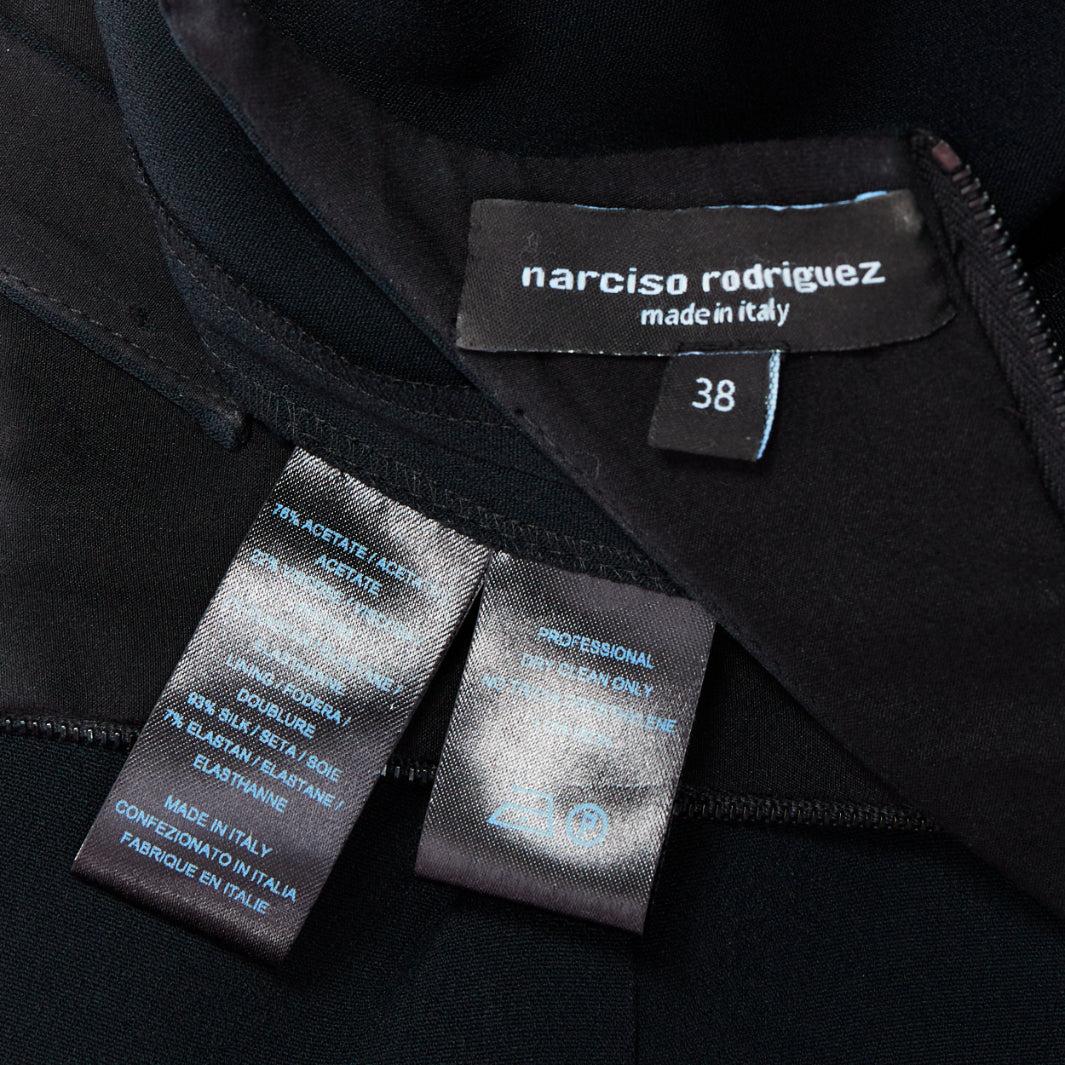 NARCISO RODRIGUEZ black side cut out halter neck wide jumpsuit IT38 XS For Sale 3