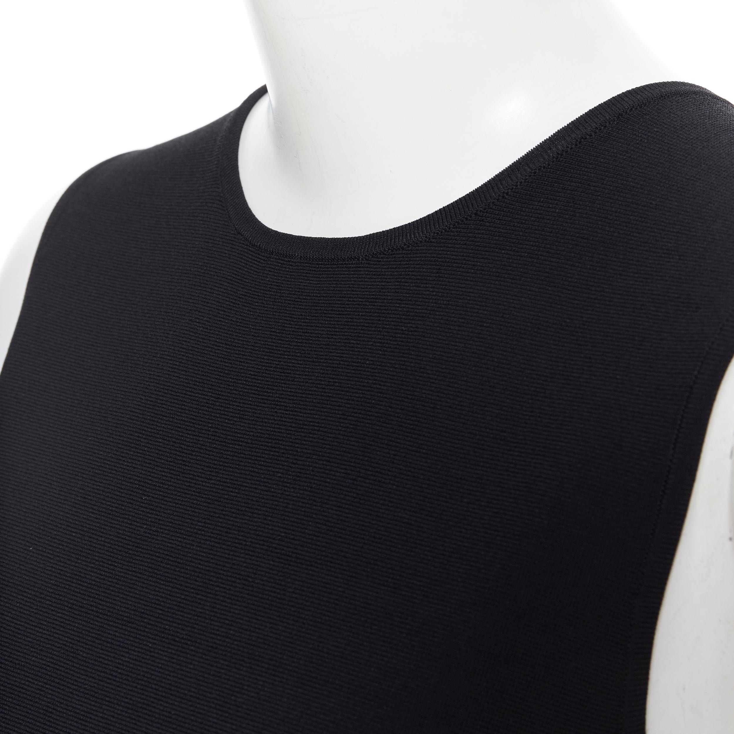 NARCISO RODRIGUEZ black viscose knit stretchy sleeveless top IT38 For Sale  at 1stDibs