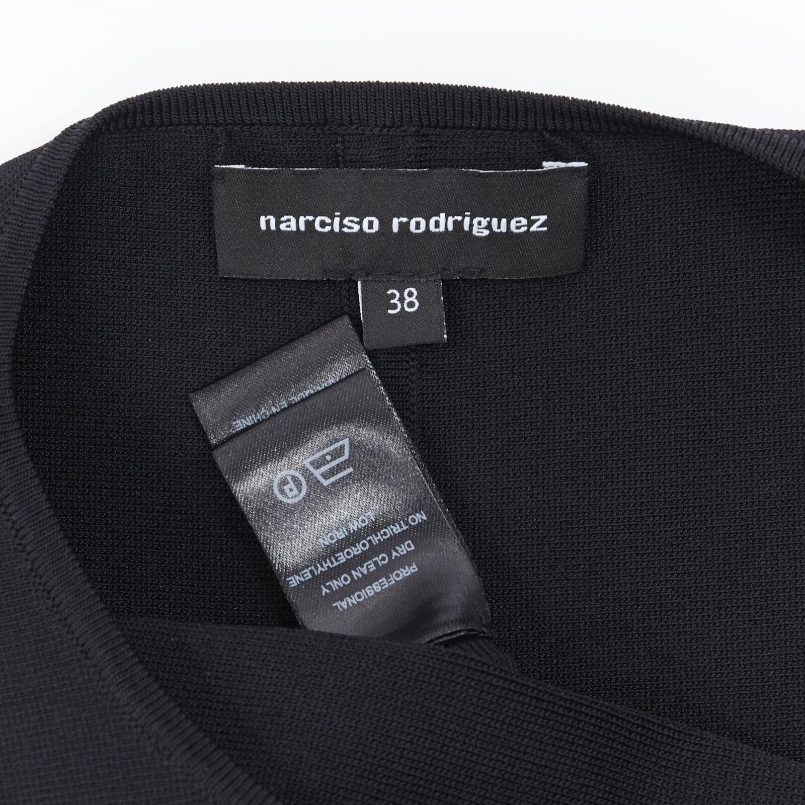 NARCISO RODRIGUEZ black viscose knit stretchy sleeveless top IT38 4
