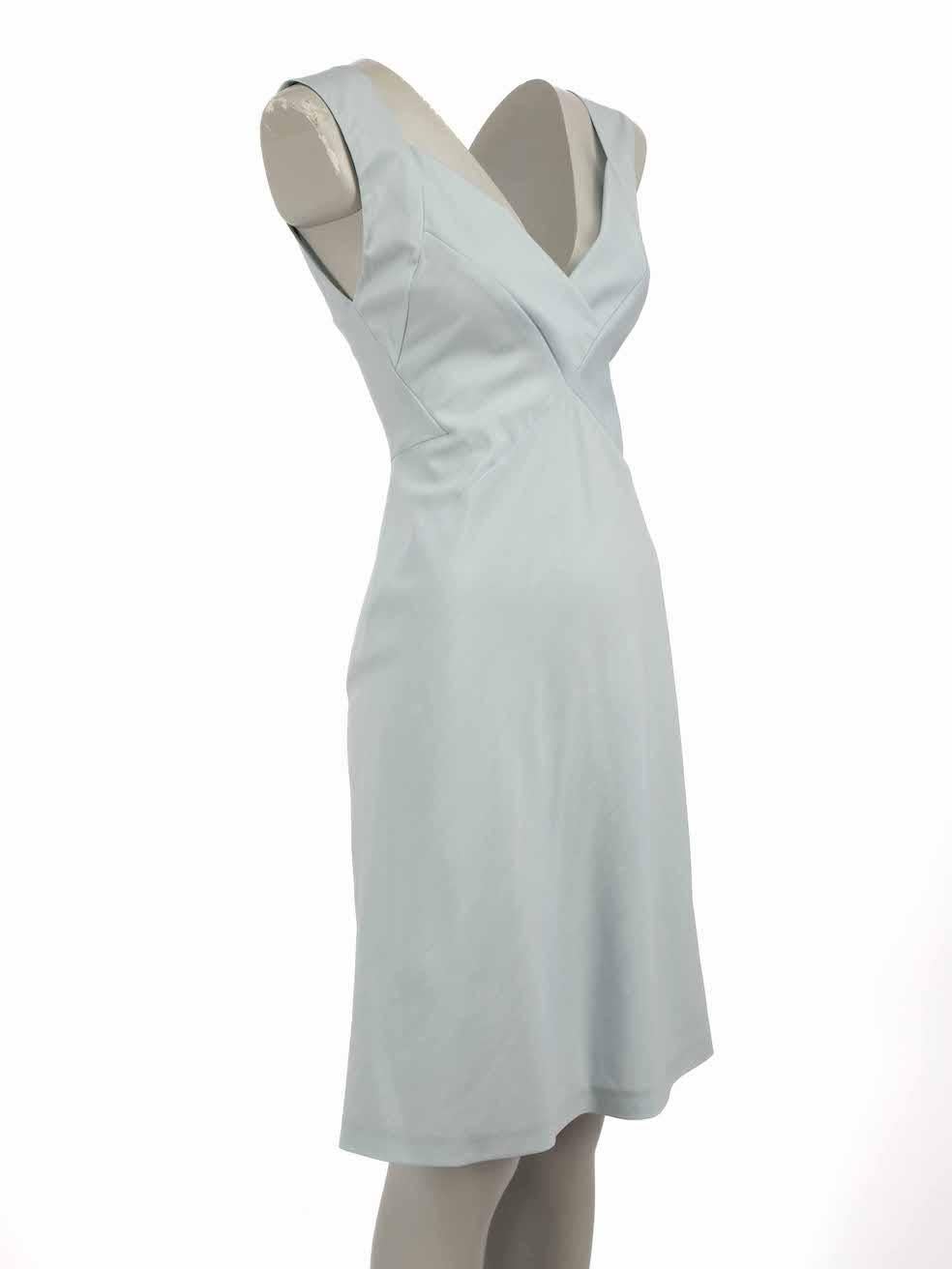 CONDITION is Very good. Hardly any visible wear to dress is evident on this used Narciso Rodriguez designer resale item.
 
Details
Blue
Wool 
Knee length dress 
V neckline 
Sleeveless 
Back zip closure with hook and eye

Made in Italy
  
Composition