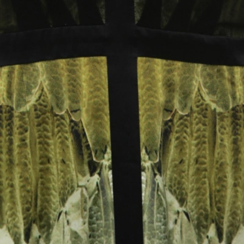 Donna Narciso Rodriguez - Vestito senza maniche in raso verde e rete nera - M in vendita