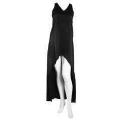 Narciso Rodriguez High/Low Black Slip Dress