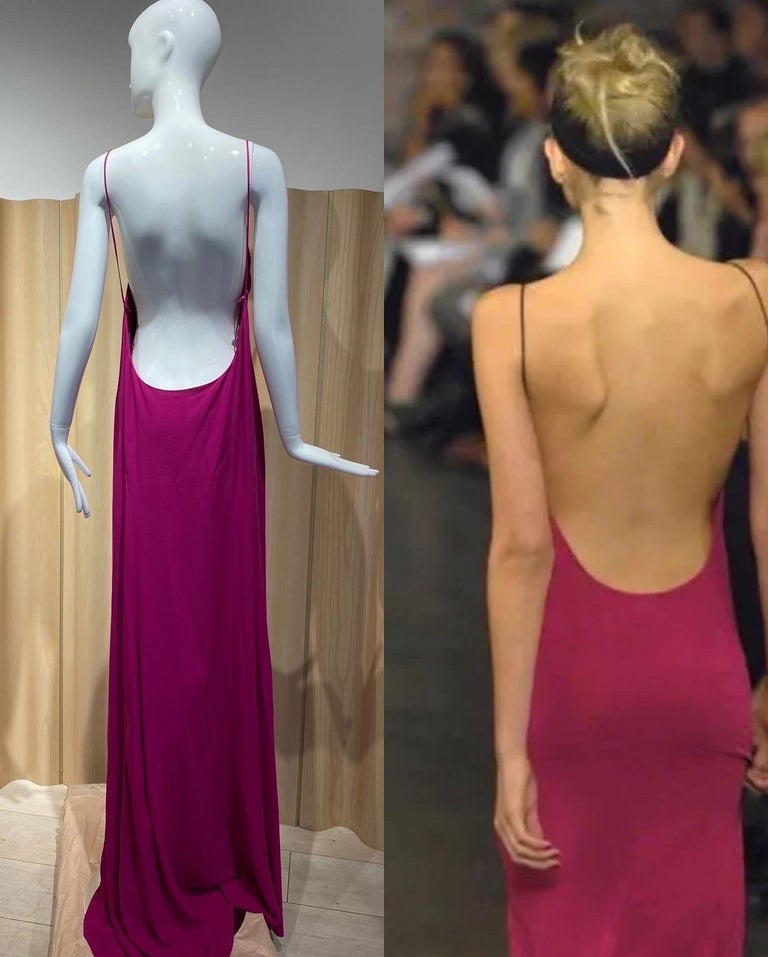 Women's Narciso Rodriguez Magenta Runway Gown  For Sale