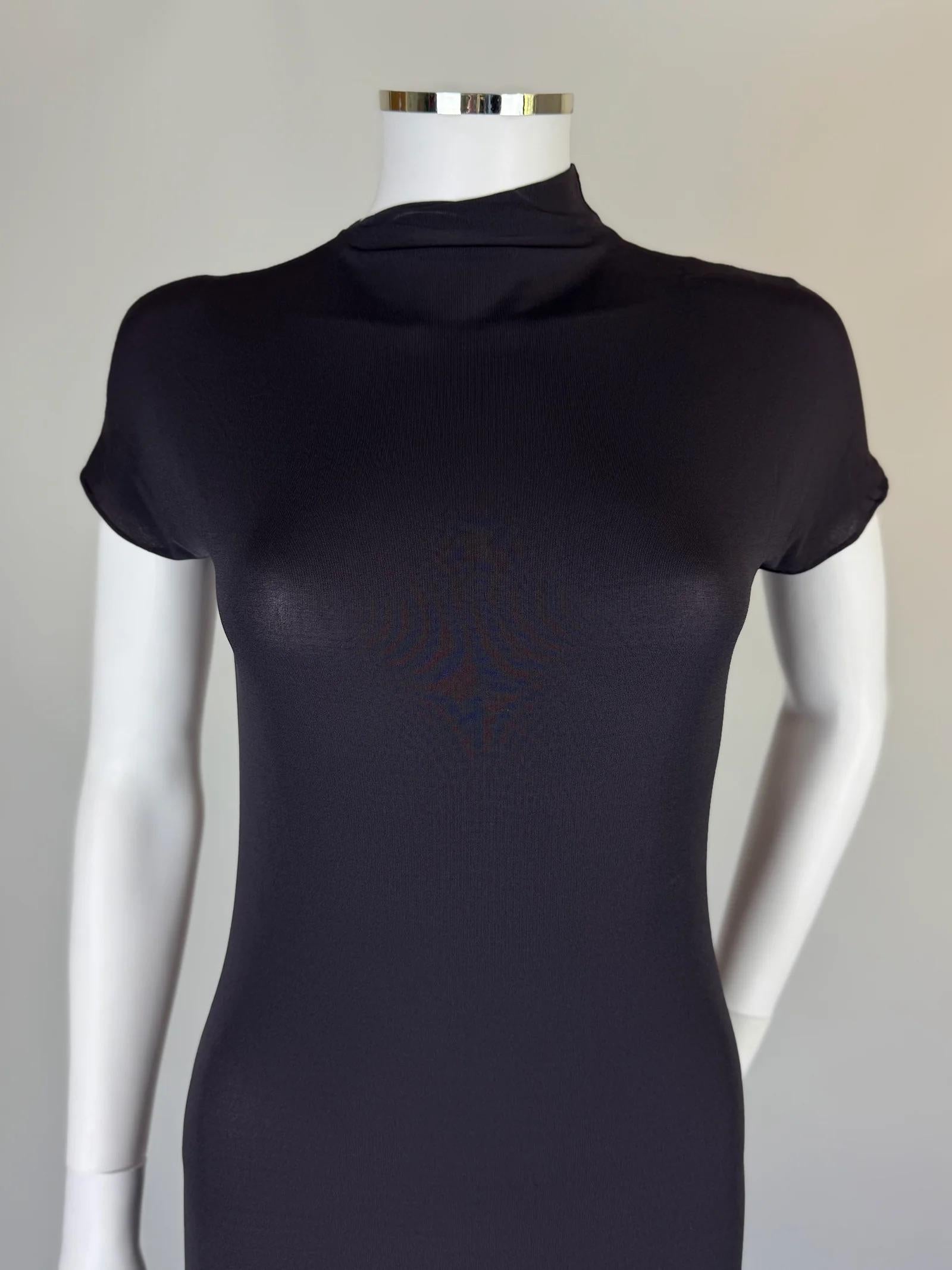 Nero Narciso Rodriguez, abito a colonna minimal, c.C. Primi anni 2000 in vendita