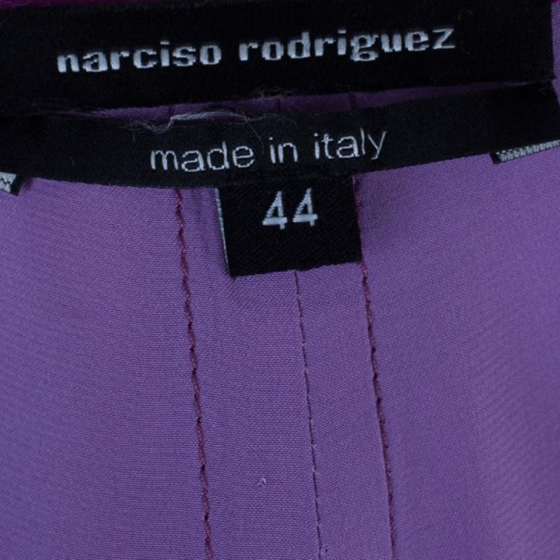 Narciso Rodriguez Purple Satin Panel Shift Dress M 3