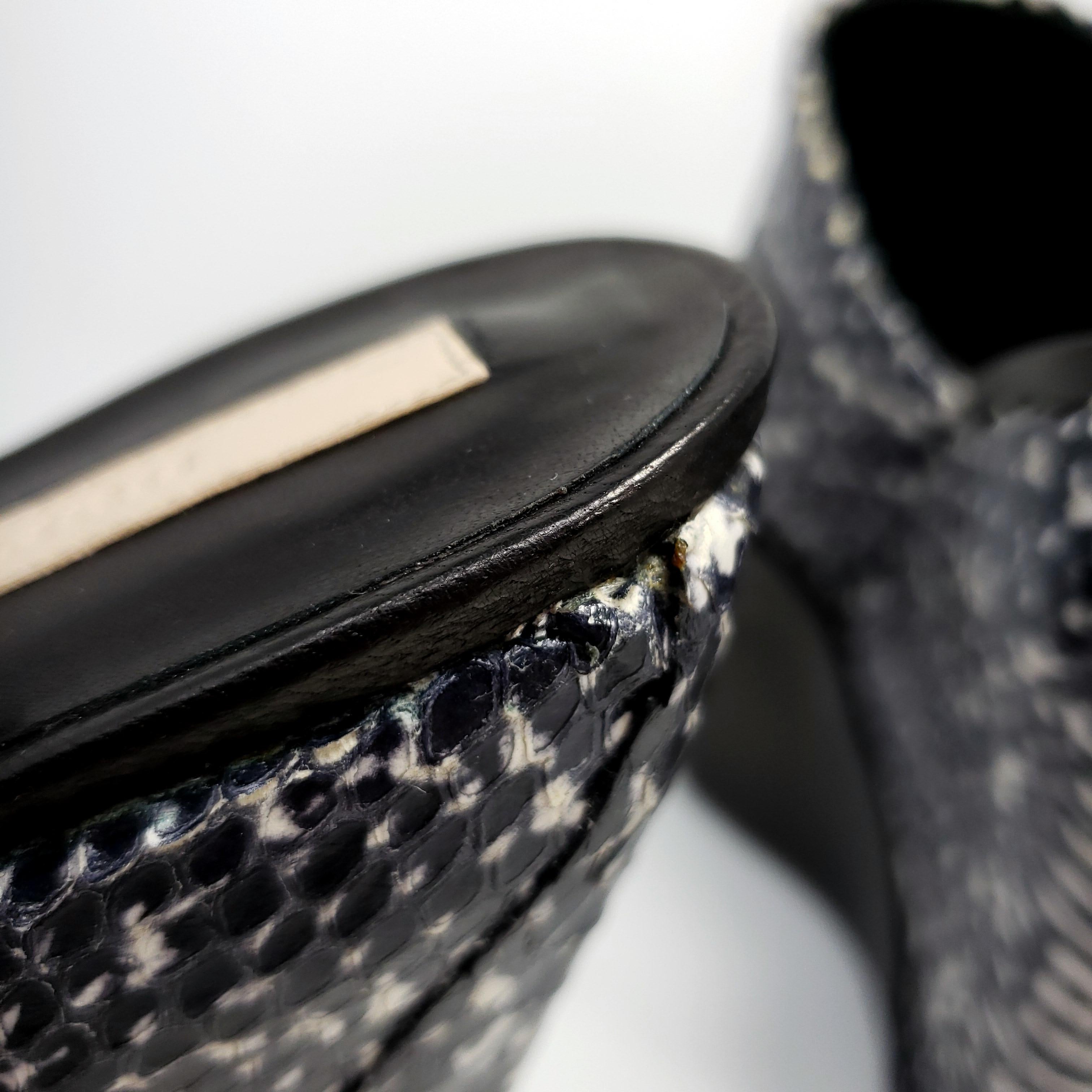 Narciso Rodriguez Python Skin Platform Wedge Sandals, Women's Size US 7.5 For Sale 2