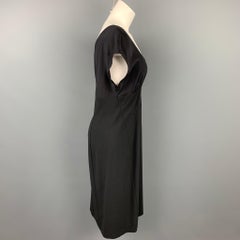 NARCISO RODRIGUEZ Size 10 Black Virgin Wool / Silk Dress
