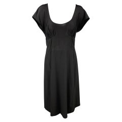NARCISO RODRIGUEZ Size 10 Black Virgin Wool / Silk Dress