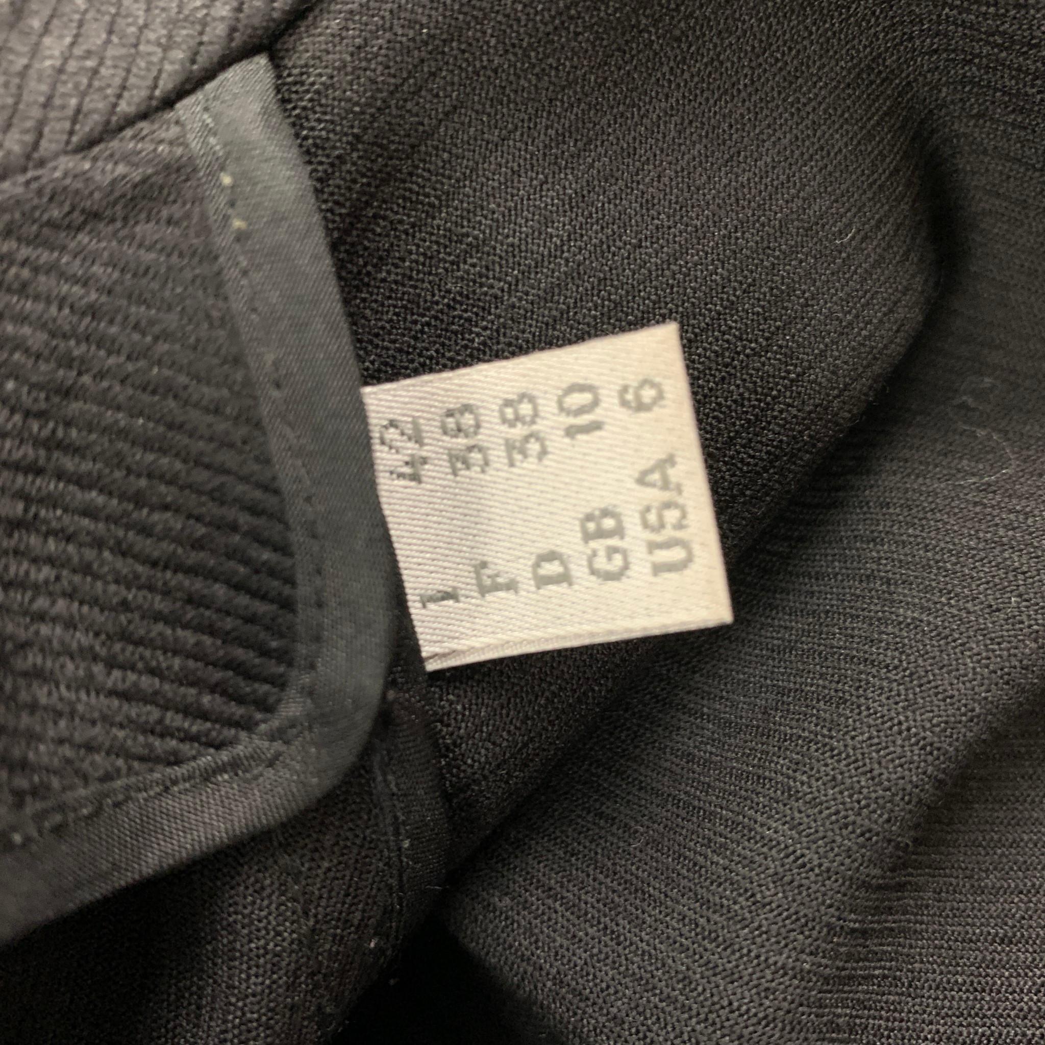 NARCISO RODRIGUEZ Size 6 Black Textured Virgin Wool / Silk Jacket In Good Condition In San Francisco, CA