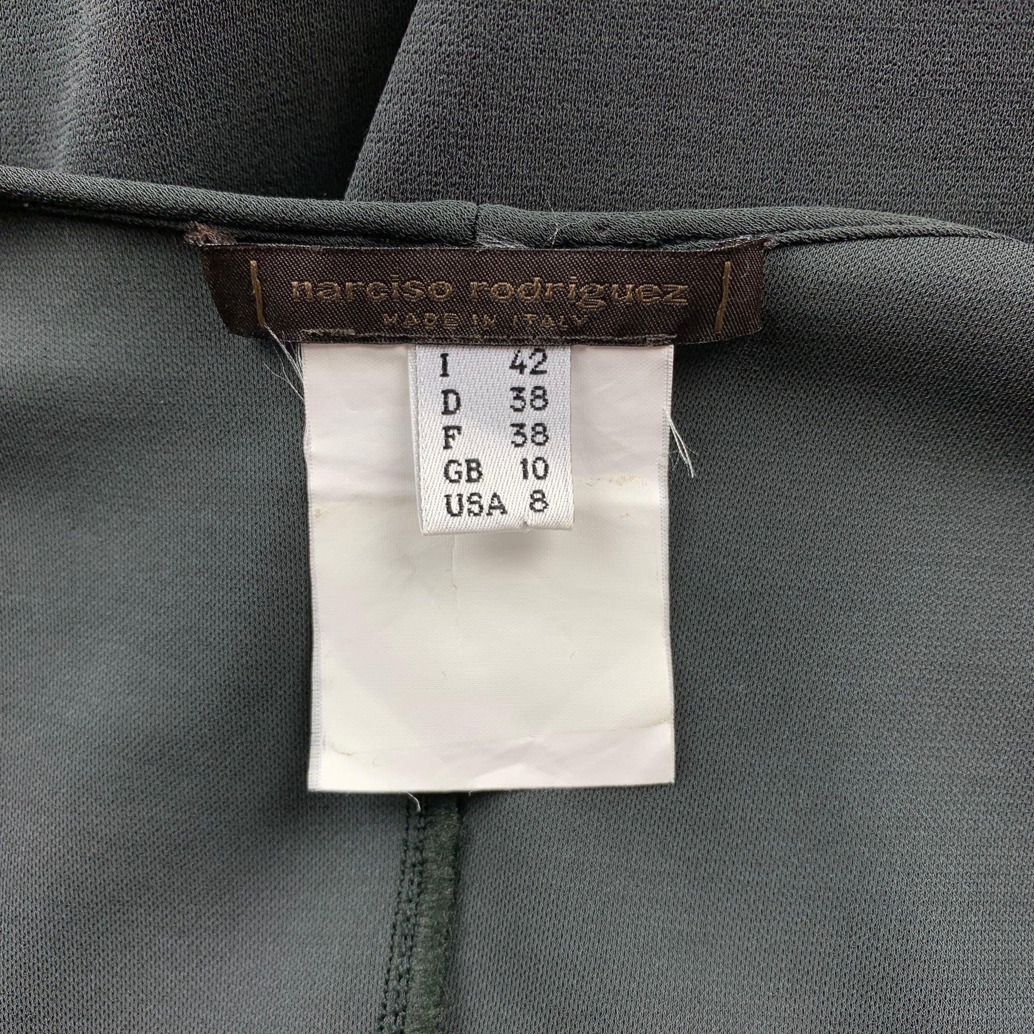 NARCISO RODRIGUEZ Size 8 Grey Jersey Rayon Blend A-Line Dress 1