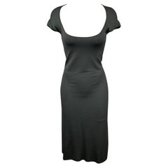 NARCISO RODRIGUEZ Taglia 8 - Vestito in Jersey Grigio misto Rayon con linea ad A