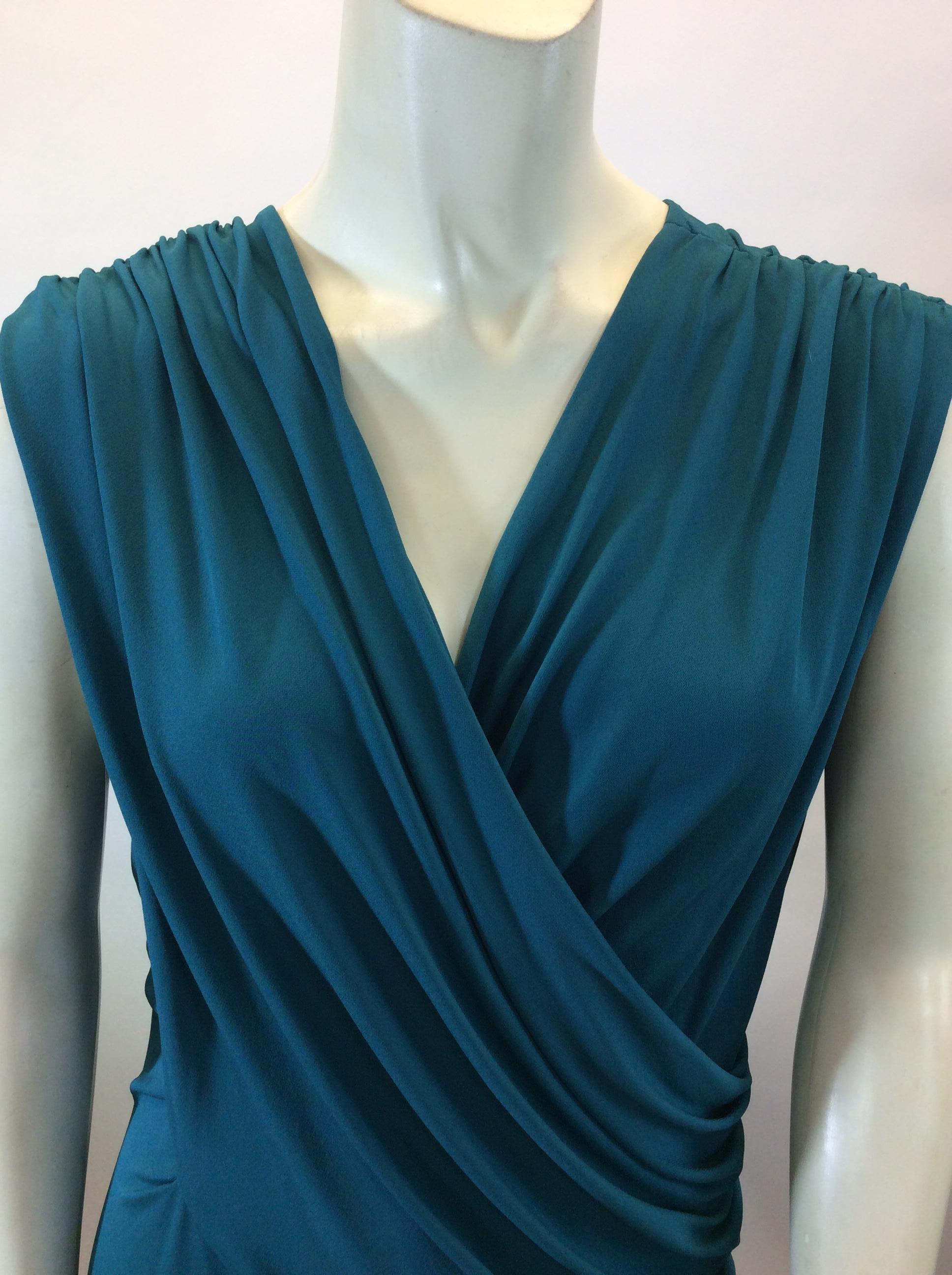 Women's Narciso Rodriguez Teal Dress For Sale