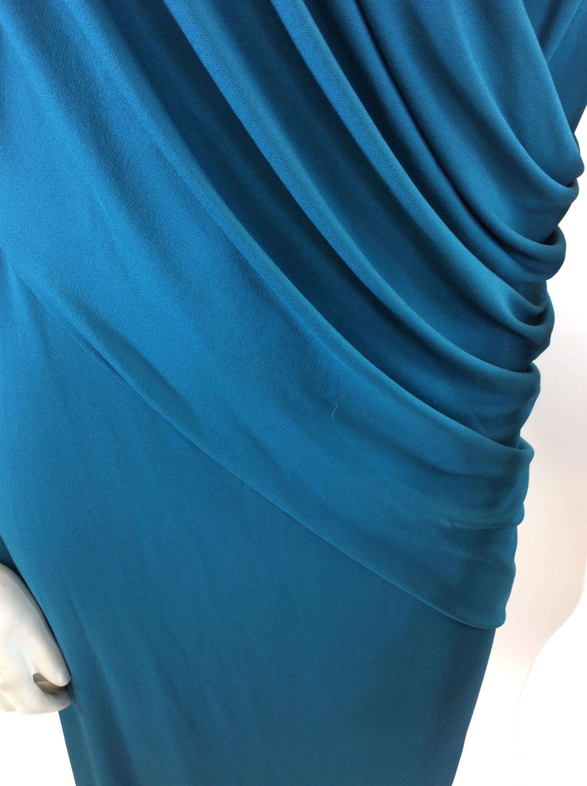 Narciso Rodriguez Teal Dress For Sale 1