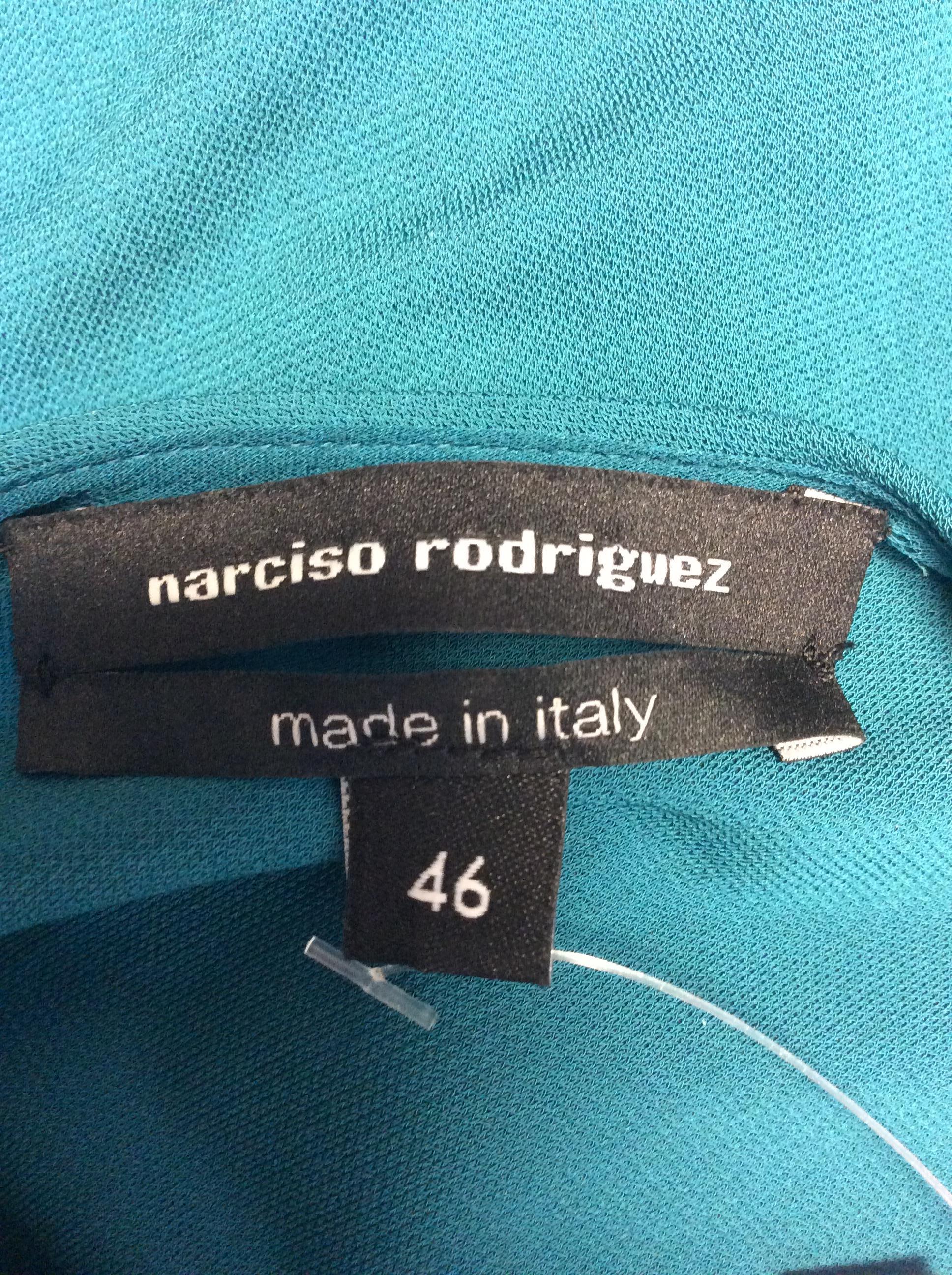 Narciso Rodriguez Teal Dress For Sale 2